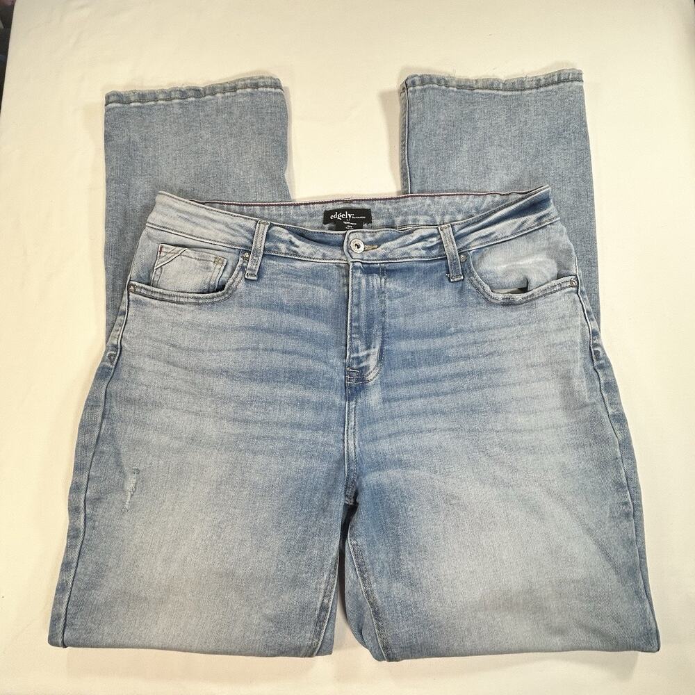 Maurice’s Edgely Curvy Slim Boot Jeans High Rise Distressed Size 16W